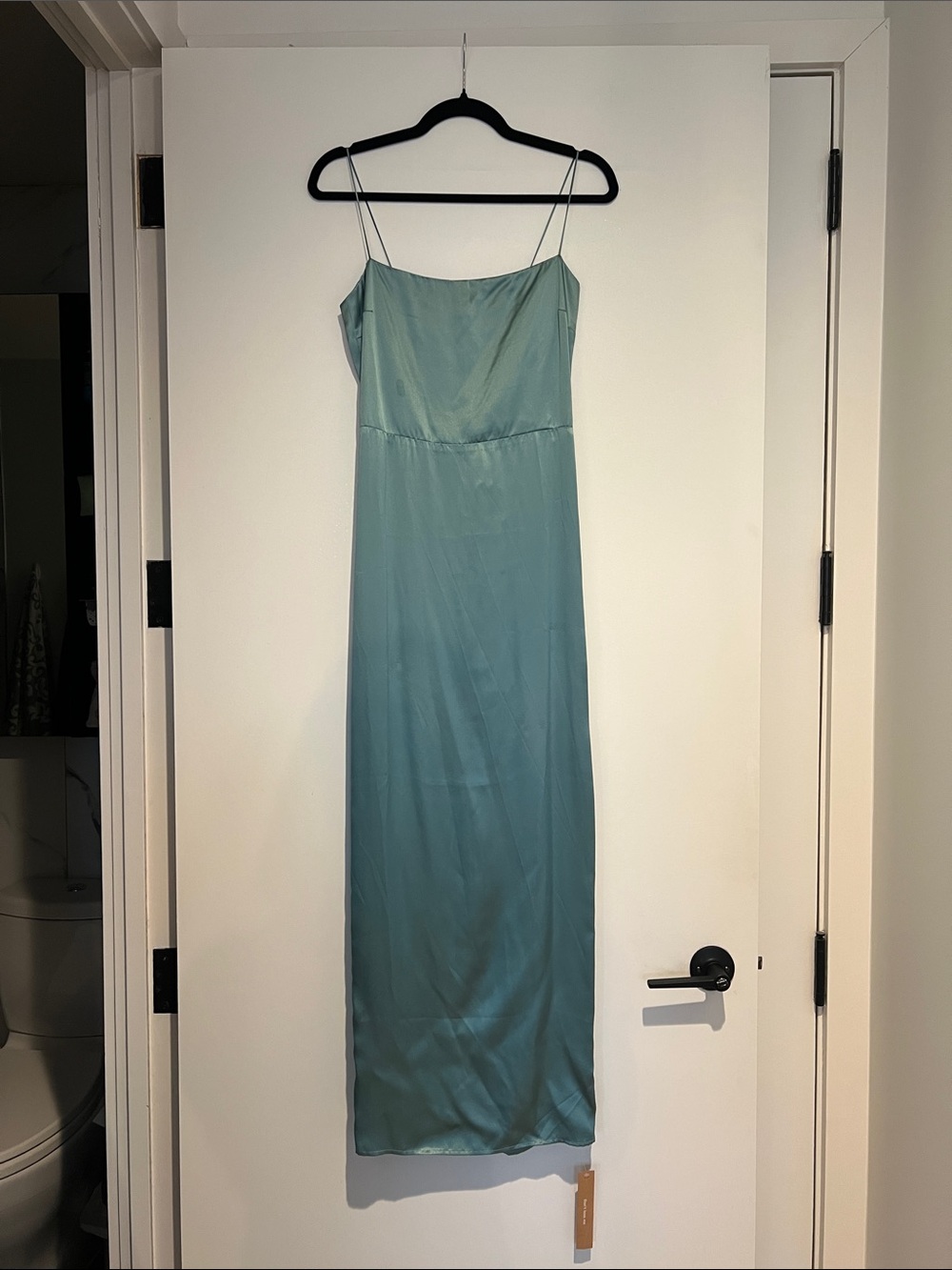 Reformation Silk Maxi Dress in Teal